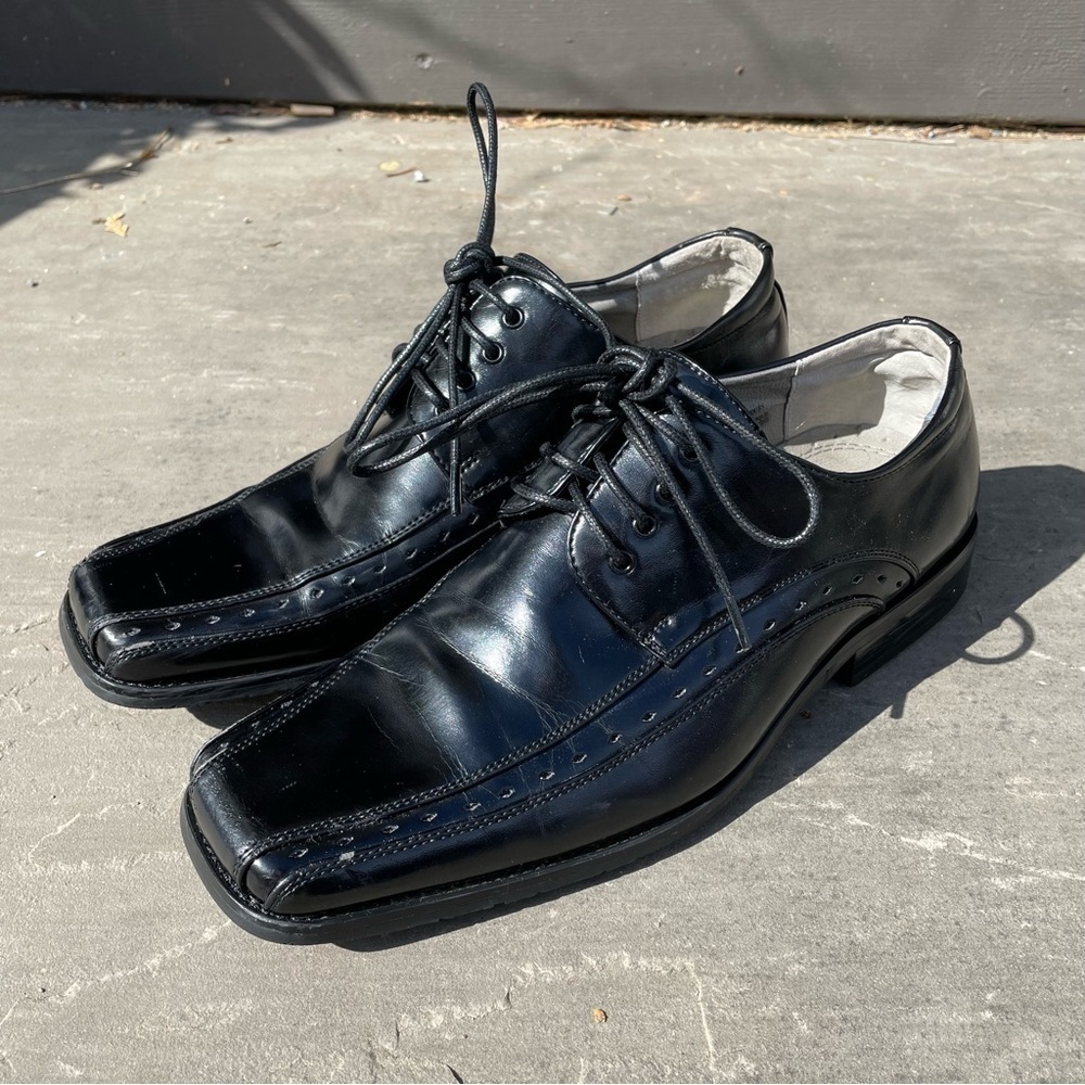 [6] Stacey Adams Men’s Black Oxford Dress Shoes EUC